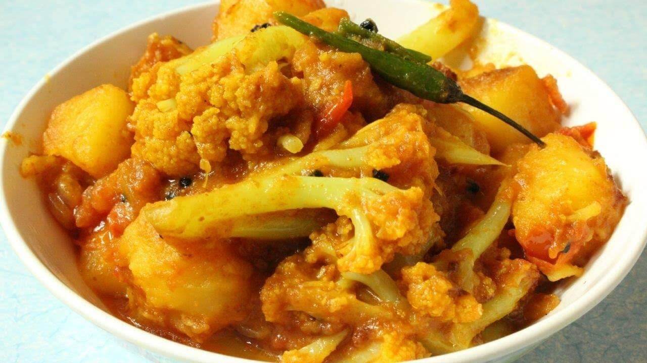 karfiolos egytálétel, karfiol, indiai főétel